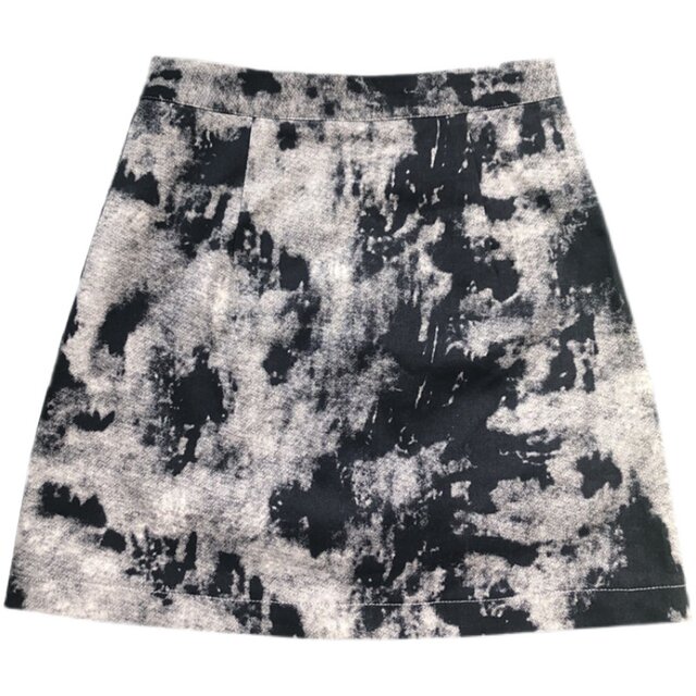 Fat mm printed skirt summer retro niche hip skirt short skirt new large size anti-exposure versatile A-line skirt