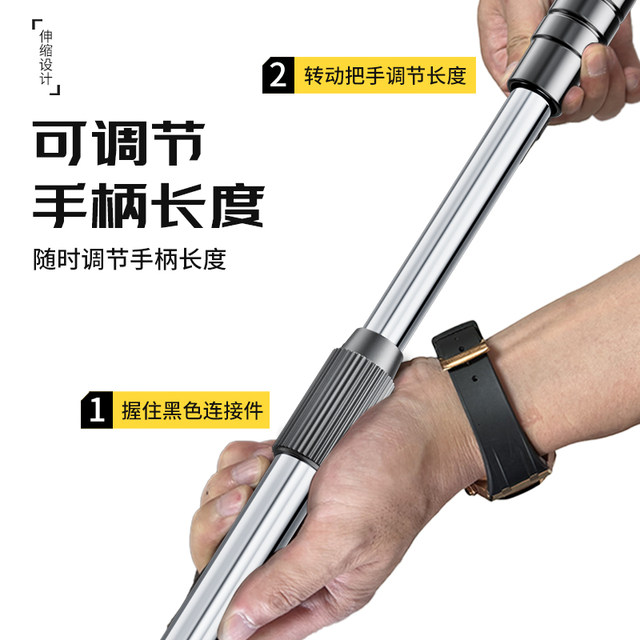 Agricultural artifact stainless steel rake, grass grabbing rake, gardening iron rake, leaf sweeping artifact, lawn leaf broom