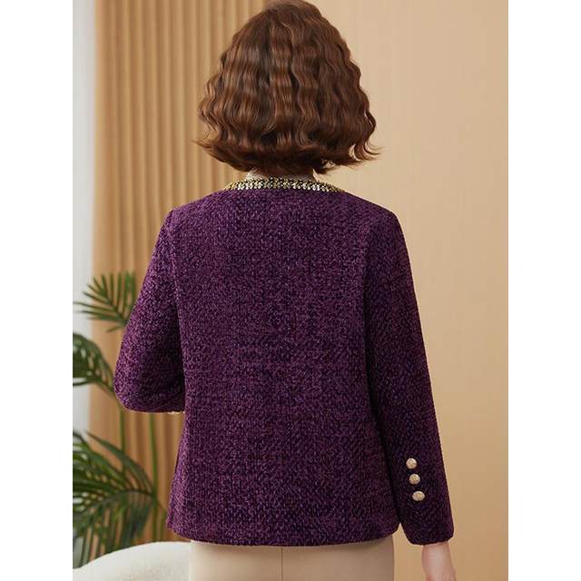 
Xiaoxiangfeng high-end short coat mother's clothing autumn new fashion foreign style slimming and versatile temperament top