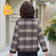 
Winter new style mother's fashionable plush woolen coat women's casual and versatile thickened warm plaid top
