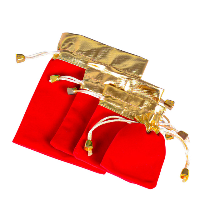 Jewelry packaging bags, red velvet cloth bags, lucky bags, secret bags, cultural entertainment storage bags, coin mini cloth bags, bags