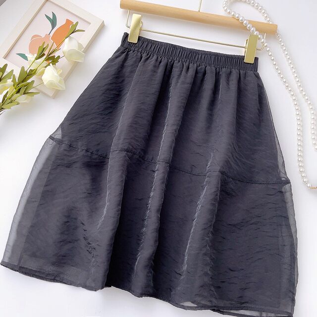 Lixin discount women's clothing new seasonal style Ogensha skirt umbrella skirt simple and versatile mid-skirt five-point tulle skirt