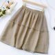 Lixin discount women's clothing new seasonal style Ogensha skirt umbrella skirt simple and versatile mid-skirt five-point tulle skirt