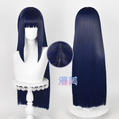 taobao agent Manmei Naruto Ninoma Hina COS wig simulation scalp blue and black universal