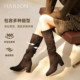 
HARSON/HARSON25 new winter fashion pile boots, slim boots, tall women's boots