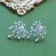 
Xuping's high-intelligence fireworks bloom, light luxury fashion design, simple ins style micro-encrusted earrings