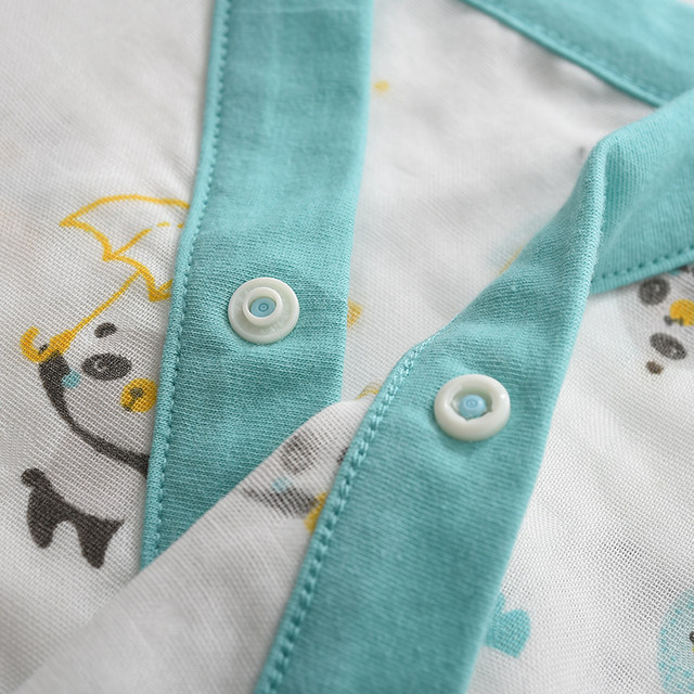 Shengzheka baby jumpsuit summer thin baby pure cotton gauze short-sleeved summer crawling clothing short women's and men's