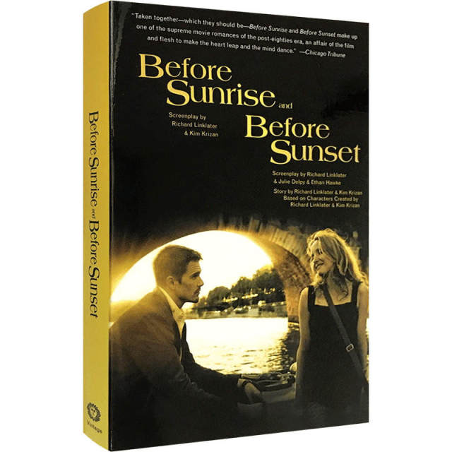 Original English version Love before dawn Before Sunrise Before Sunset Love at sunset Full English version imported book Oscar movie script novel Genuine version