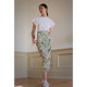 No print romantic digital print mid-length fashionable slit irregular skirt skirt 23259