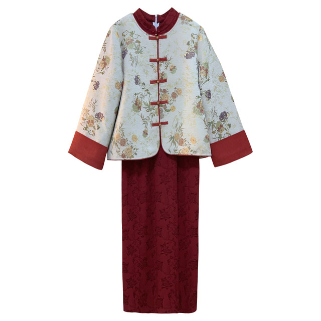 See the new Chinese -style Chinese heavy worker cheongsam+cotton coat, large size fat MM200jin [jin is equal to 0.5 kg] winter