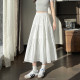 Fashionable and versatile skirt 2025 spring new style for women's high waist slimming versatile solid color lace skirt