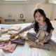 Children's pure cotton pajamas set A category A wool pull shelf home service autumn and winter new boys and girls autumn clothes and autumn pants two pieces