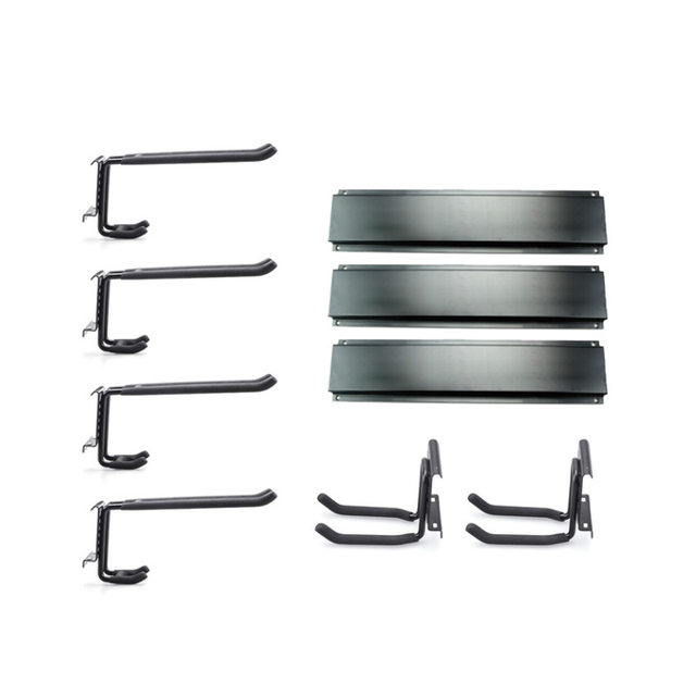 
Popular Amazon wall-mounted tool storage rack heavy-duty garage storage gardening wall hook black high load-bearing