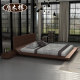 Nordic all solid wood low bed tatami bed modern simple double bed wedding bed bed and breakfast Japanese style low bed