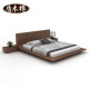 Nordic all solid wood low bed tatami bed modern simple double bed wedding bed bed and breakfast Japanese style low bed