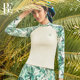 
BE van der An surfing series split swimsuit dress style women's long-sleeved sun protection conservative chest pad three-piece hot spring