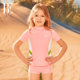 BE Van Dan Children's Swim Swing Swimsuit Set Sunscreen, Anti -Soft Skin, Alastic, Comfortable Loose, Loose neck
