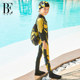 BE Fan De'an one-piece swimsuit boxer children's boys long-sleeved sun protection mecha print animation swimming middle child