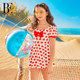 BE van der An 2025 Children's one-piece swimsuit dress style girl girl princess style sun protection summer sweetheart