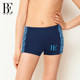 BE van der An Children's Medium-Grand Children's Boxer Swimming Bottoms Children's Super Elastic Skin-friendly Soft Sports Professional Training Swimming Equipment