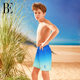 BE van der An 2025 Children's boys swimming trunks beach pants blue-green gradient design loose style fashionable
