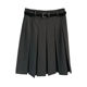 Large size retro I-shaped pleated skirt mid-length autumn new student hip-covering extended version high-waisted slim skirt