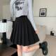Gray pleated skirt female summer high -size high -level high -end skirt 2022 new A -line skirt mid -length puff skirt