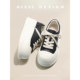 
Genuine leather bread shoes and white shoes for women 2025 spring versatile thick sole height-enhancing lace-up casual shoes shoes
