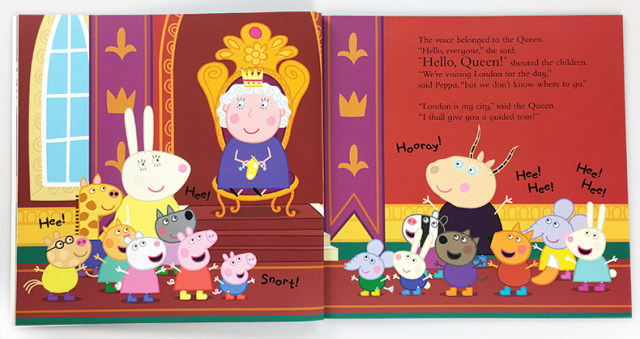 Imported English original pink pig little girl series: peppa pig peppa Goes to london to London Pig Page Pacific Platform children's enlightenment picture storybook 2-6 years old parent-child reading
