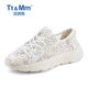 Tt/Mm/Toms women's shoes breathable single mesh thin lace mesh shoes trendy 2025 summer thick sole mesh small white shoes