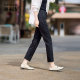 Yalida Laisel cotton straight-leg pants for women spring and summer casual pants 2025 new women's pants small cigarette pants
