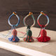 Hand-woven Gradient Diamond Knot Ring Clamping Tassel Pendant Accessories Keychain Pack Hanging Pendant Pendant