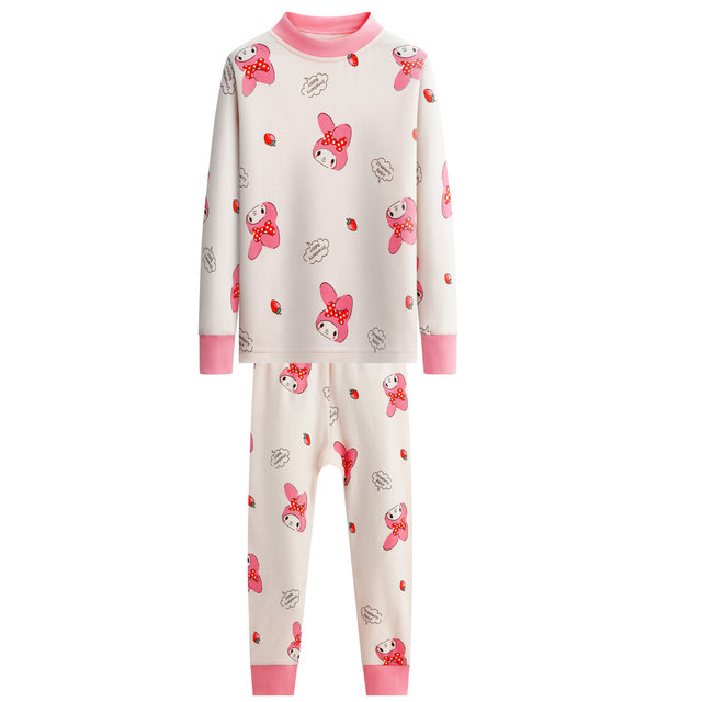 Children's underwear set pure cotton boys and girls pajamas medium-sized children's autumn clothes and trousers, cotton spring and autumn thin base shirt