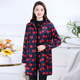 Winter middle-aged and elderly flannel smocks and velvet work clothes thickened kitchen anti-fouling and dirt-resistant warm apron suits