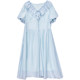 DM100 Large Size 100% 2025 Summer New Women's Decoration High Waist Elegant V-neck Ruffle Short Sleeve Dress