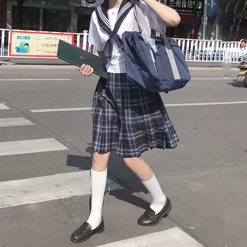 夏日和风铃 泉松海 原创格裙 毛料 现货