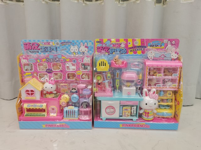 Yiyan Pink Rabbit Cute Pet Care Station Life Center Bunny, Puppy, Dog ...