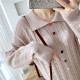 New autumn and winter doll collar large size over-knee thermal inner paired with knitted long skirt thickened long loose sweater dress