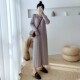 New autumn and winter doll collar large size over-knee thermal inner paired with knitted long skirt thickened long loose sweater dress