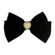 Pearl Love Bow Hair Clip ~ Black Clip High-end Retro French Style Top Clip Hair Accessory