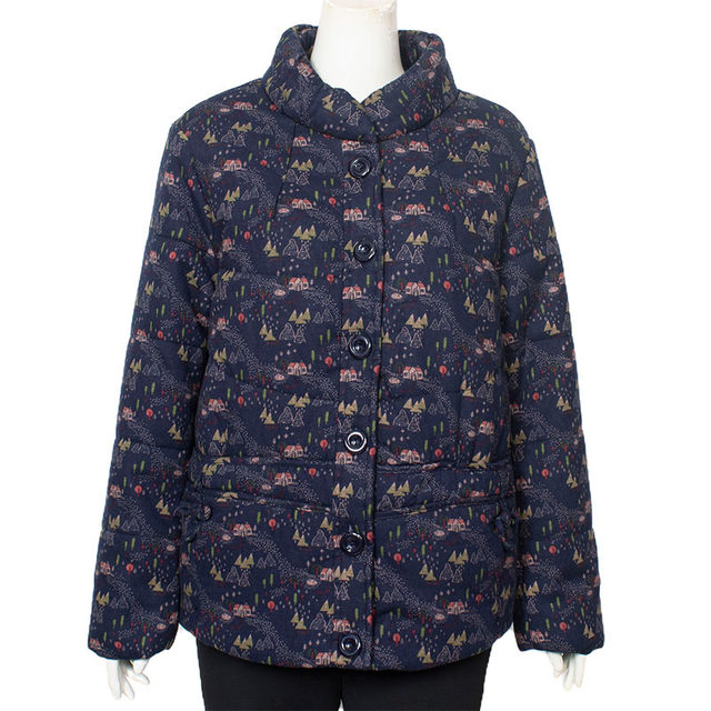 Grandma's cotton coat, 60, 70, 80, plus size, mother, wife, autumn and winter pure cotton clothing, middle-aged and elderly women's cotton-padded jacket