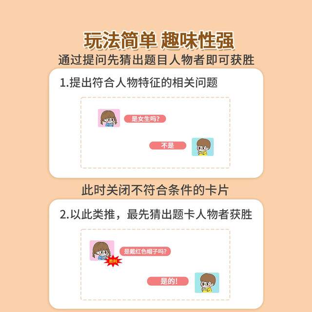 Guess who I am board game children's puzzle toys guess character card game double battle boy over 6 years old