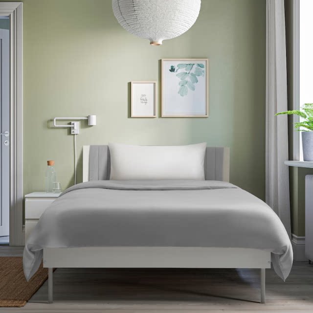 IKEA domestic purchasing agent Buvara double single bed small apartment bed frame simple rental room single apartment