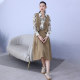 Five-chome new spring style fashionable simple slim commuting trendy short skirt solid color A-line large skirt