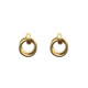 Chaifu studio /R517 INS style exaggerated baroque metal texture temperament circle earrings ear clips