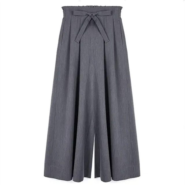 2025 Spring and Autumn New Women's Clothing SD Elastic waist Wide wide-leg chants versatile contrasting color splicing long-sleeved shirt set