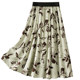 
Temperament commuter chiffon A-line printed skirt for women in summer 2025 new elastic waist slimming large umbrella skirt