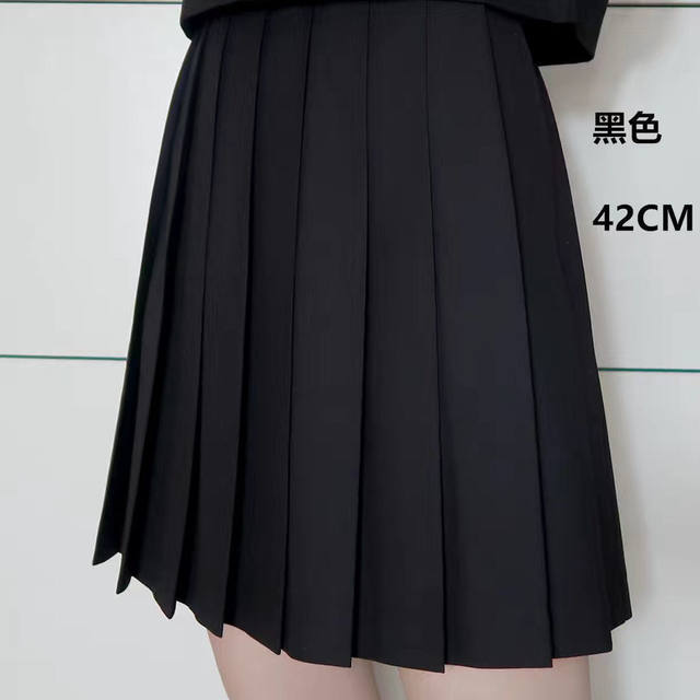 Fat MM plus size JK uniform long skirt student Japanese college style versatile short skirt pleated skirt mid-length skirt for women