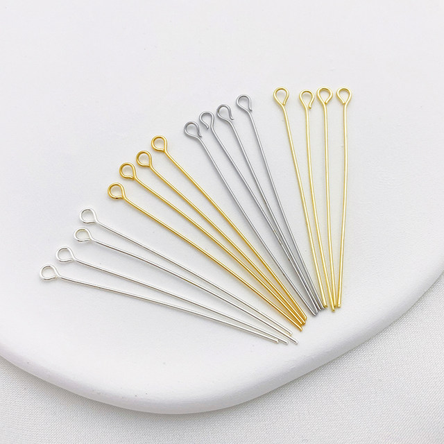 14K18K gold-filled color-preserving 9-character needle beading needle 9-pin handmade diy earrings earrings earrings material accessories 100 pieces