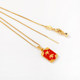 18K gold adjustable box universal necklace with needle beading chain DIY handmade necklace jewelry material accessories
